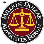 Logo Recognizing Castle Law Office's affiliation with the Million Dollar Advocates Forum